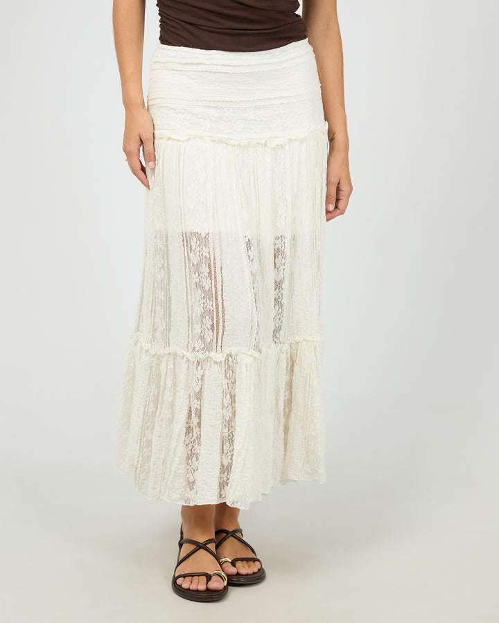 Jessie Maxi Skirt Vintage White