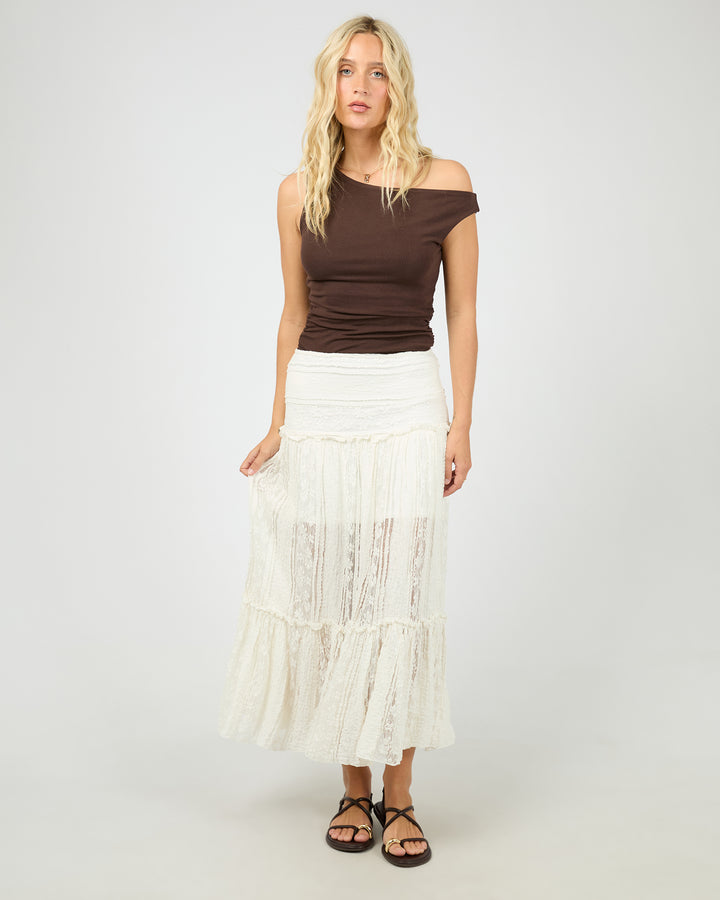 Jessie Maxi Skirt Vintage White