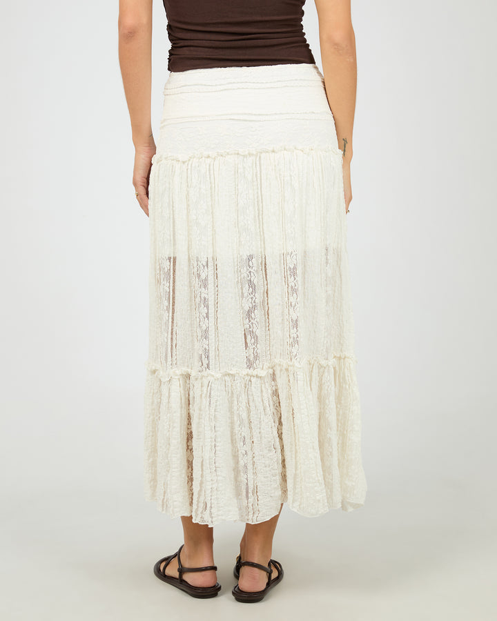 Jessie Maxi Skirt Vintage White