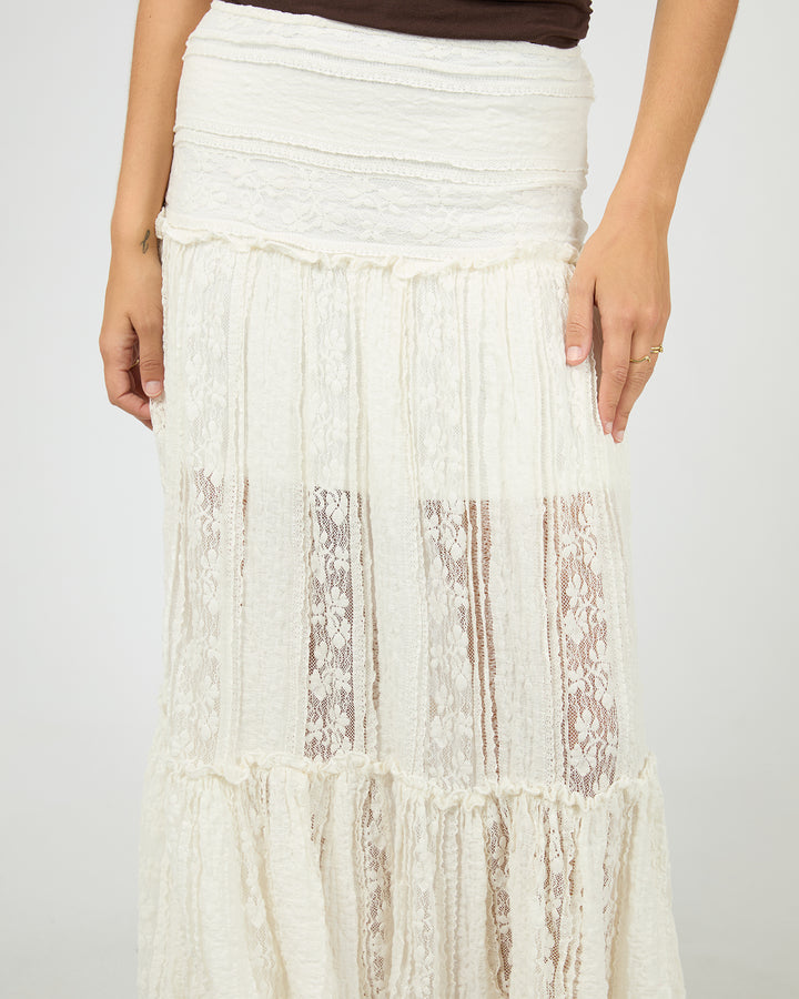 Jessie Maxi Skirt Vintage White