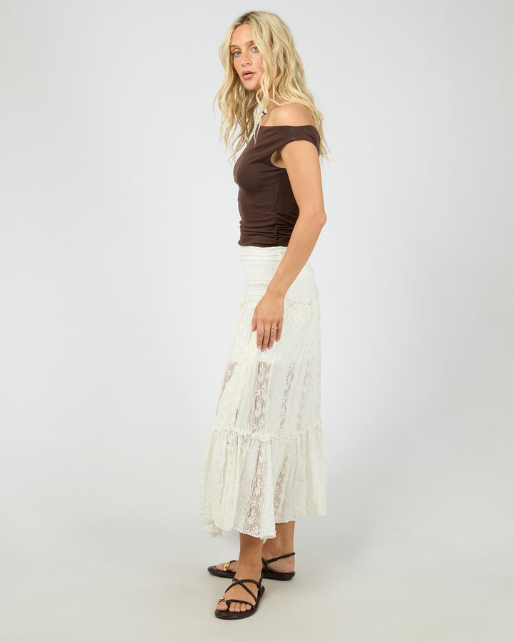 Jessie Maxi Skirt Vintage White