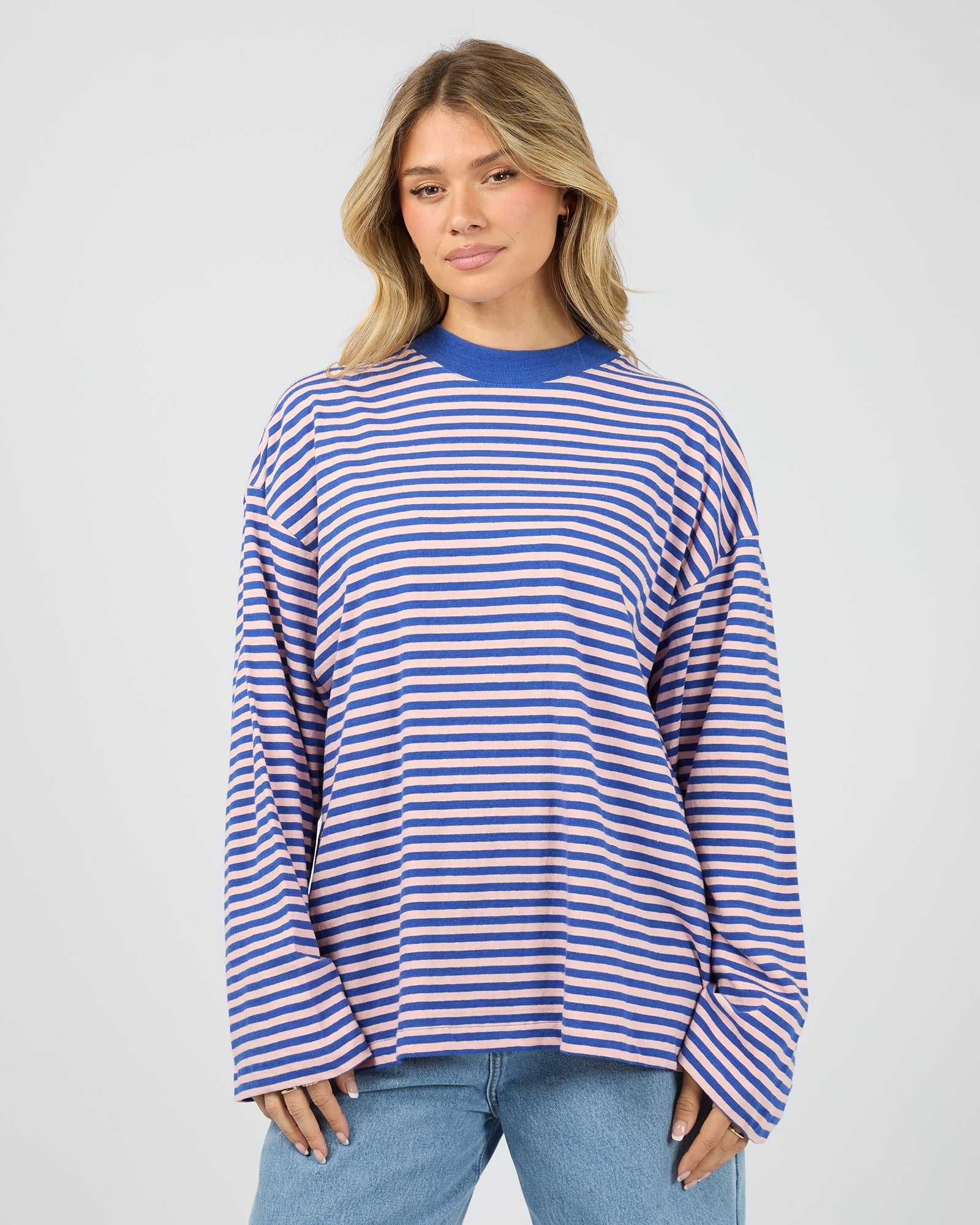 Paloma Ls Stripe Tee Blue – All About Eve Clothing