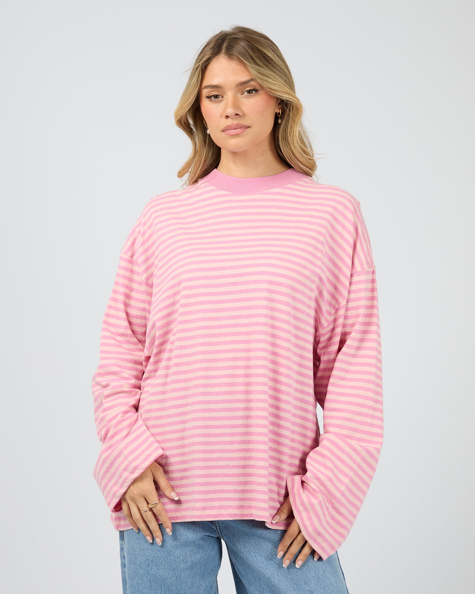 Paloma Ls Stripe Tee Pink – All About Eve Clothing