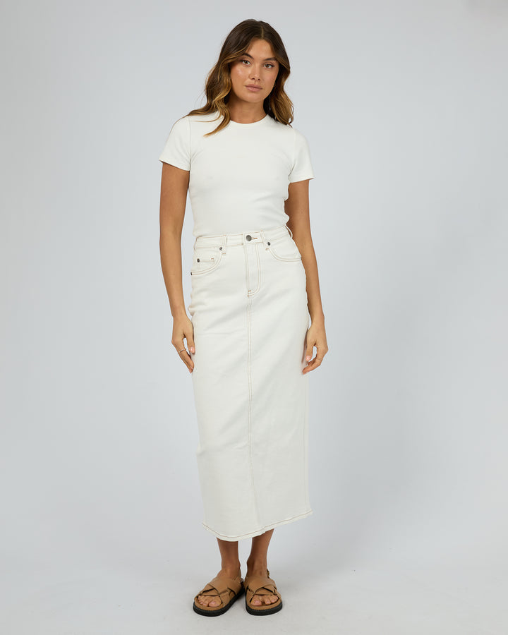 Ray Comfort Maxi Skirt Vintage White