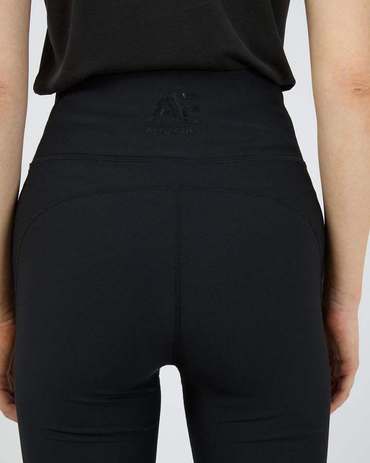 Aae Rib Flare Pants Black