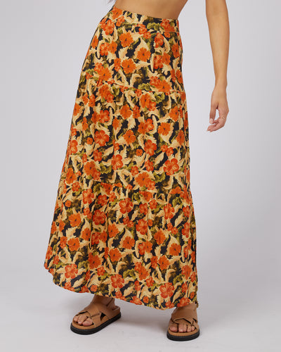 Margot Floral Print Maxi Skirt