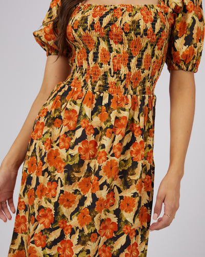 Margot Floral Print Midi Dress