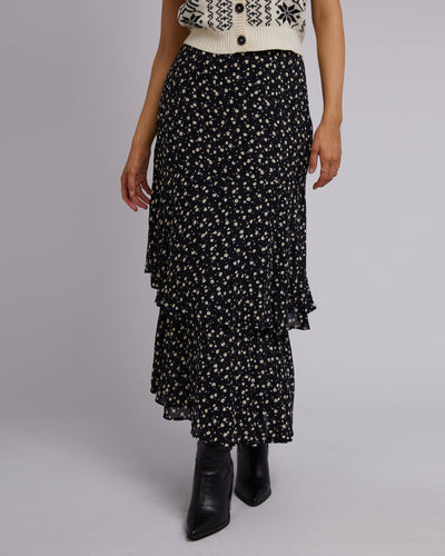 Lily Floral Print Maxi Skirt