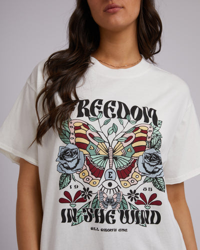 In The Wind Oversized Tee Vintage White