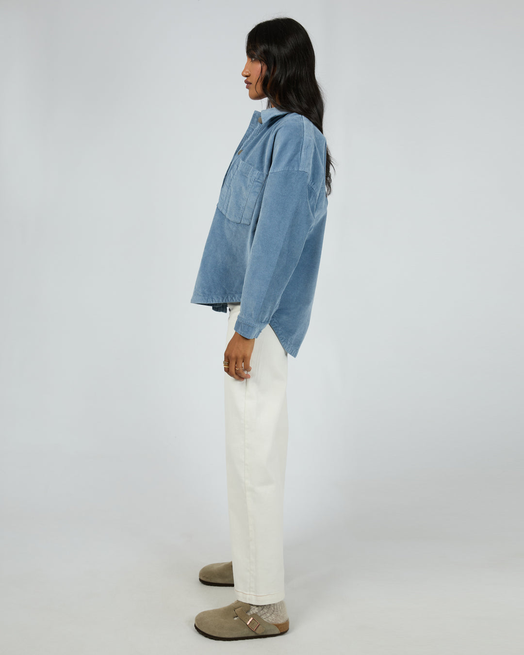 Emma Cord Shacket Light Blue