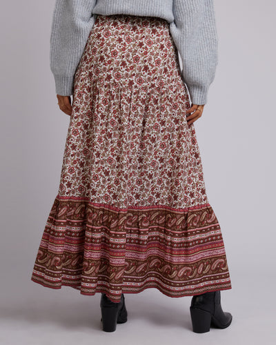 Elle Floral Maxi Skirt Print