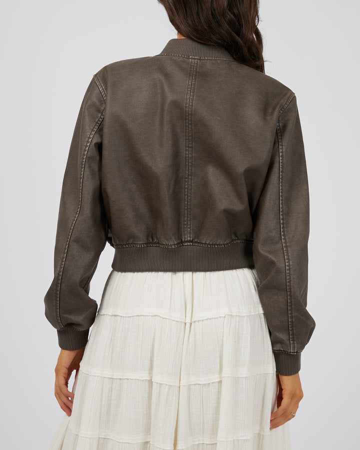Knox Bomber Jacket Charcoal