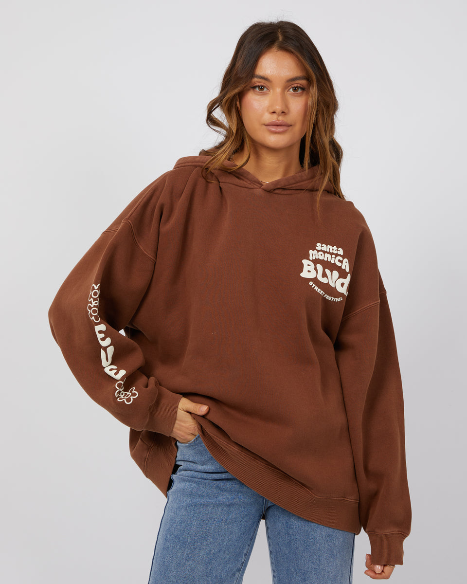 Santa Monica Hoodie Brown – All About Eve Clothing