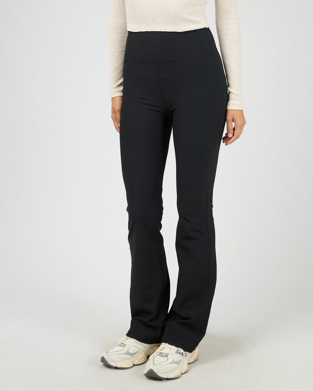 Active Rib Flare Legging Black