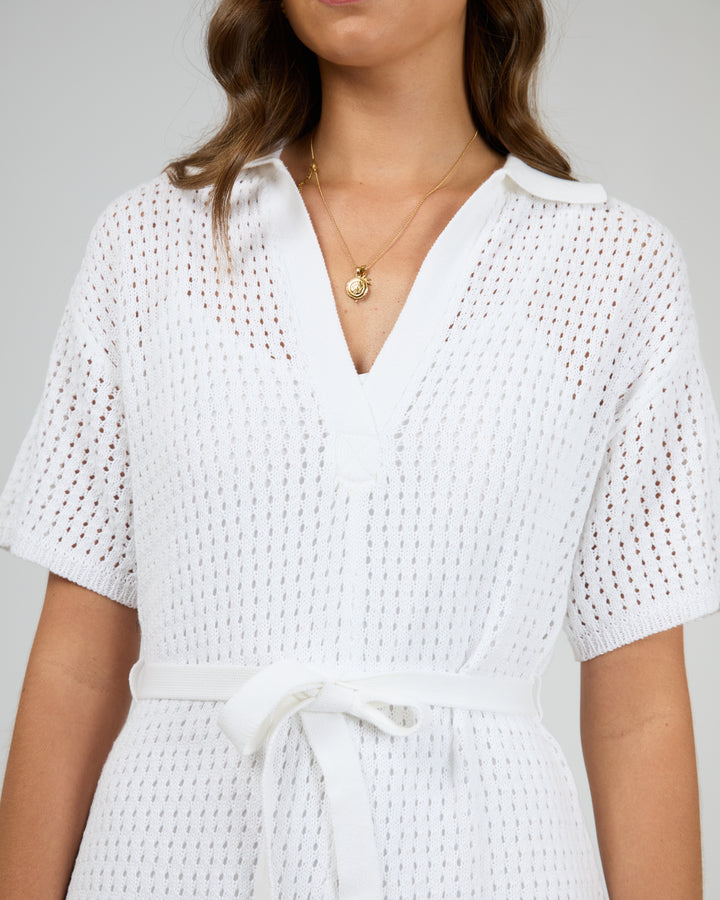 Crochet Playsuit Vintage White