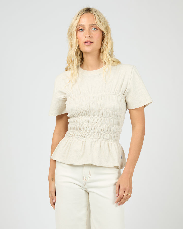 Lipa Ruched Top Oat