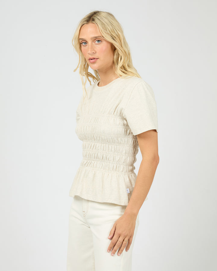 Lipa Ruched Top Oat