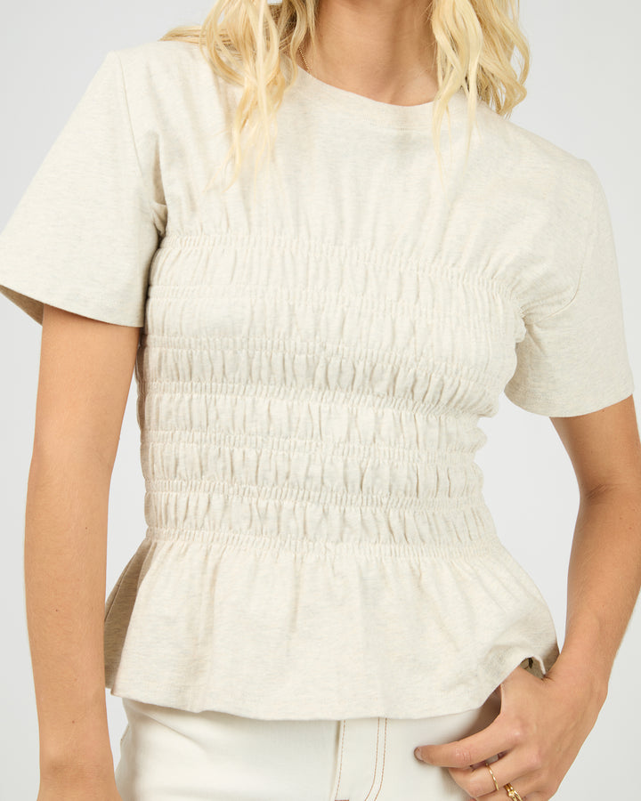 Lipa Ruched Top Oat