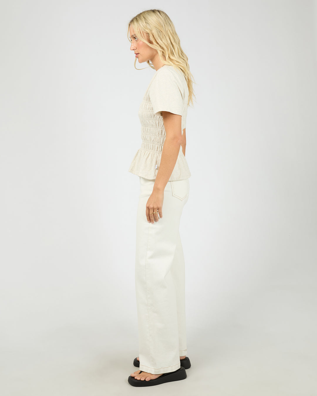 Lipa Ruched Top Oat