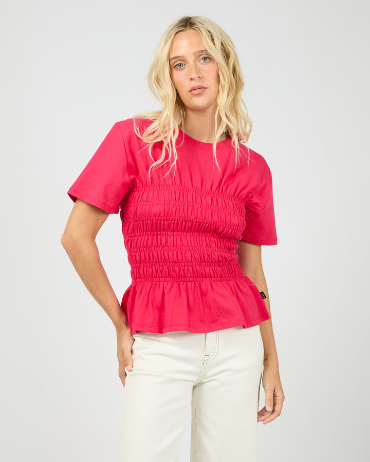 Lipa Ruched Top Red