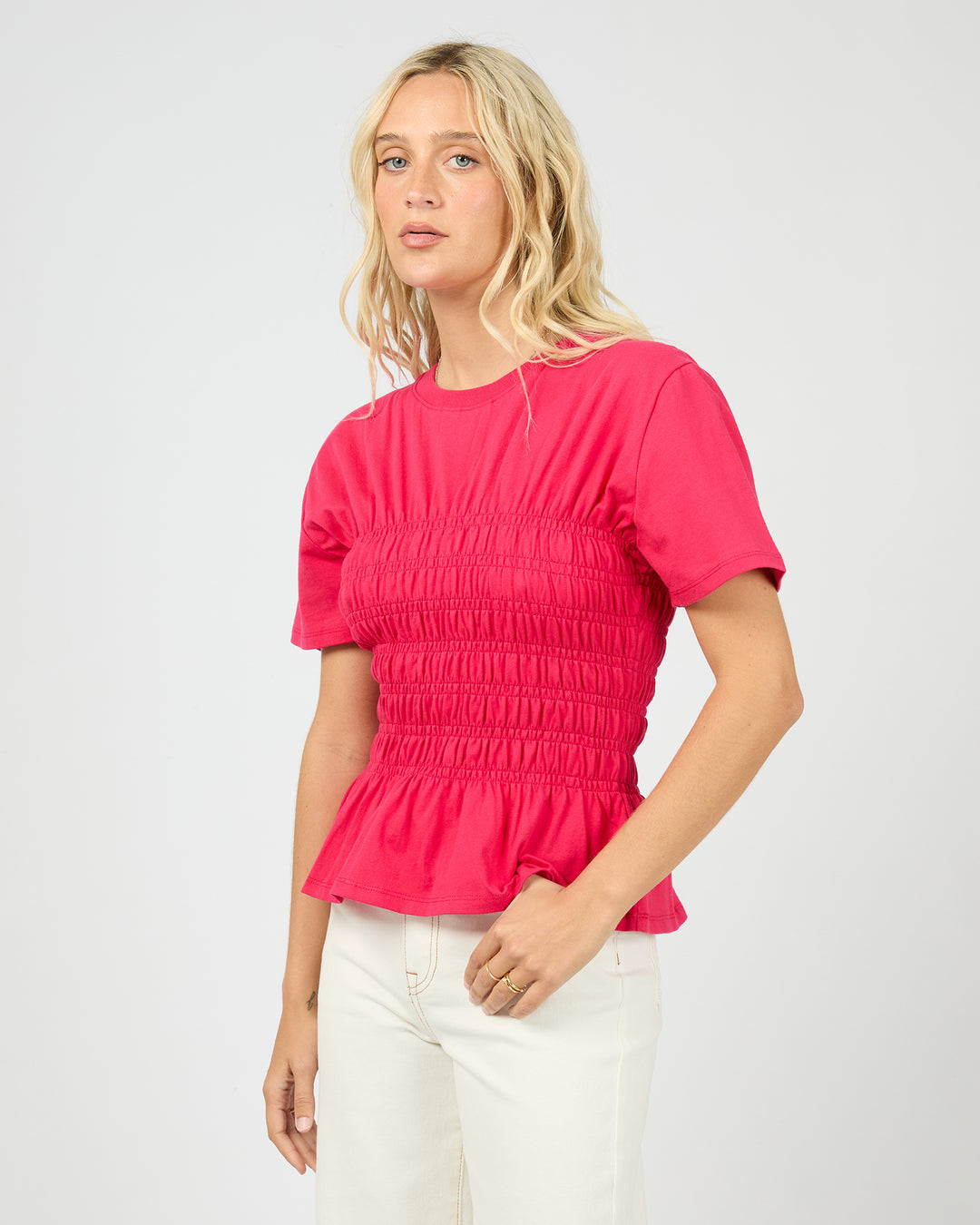 Lipa Ruched Top Red