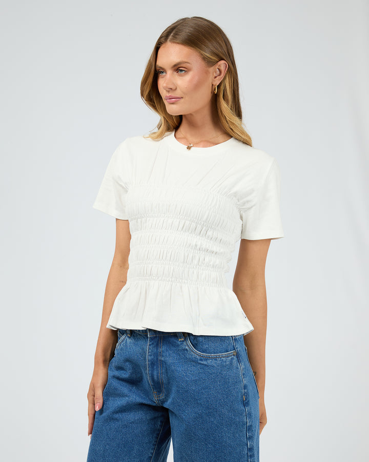 Lipa Ruched Top Vintage White