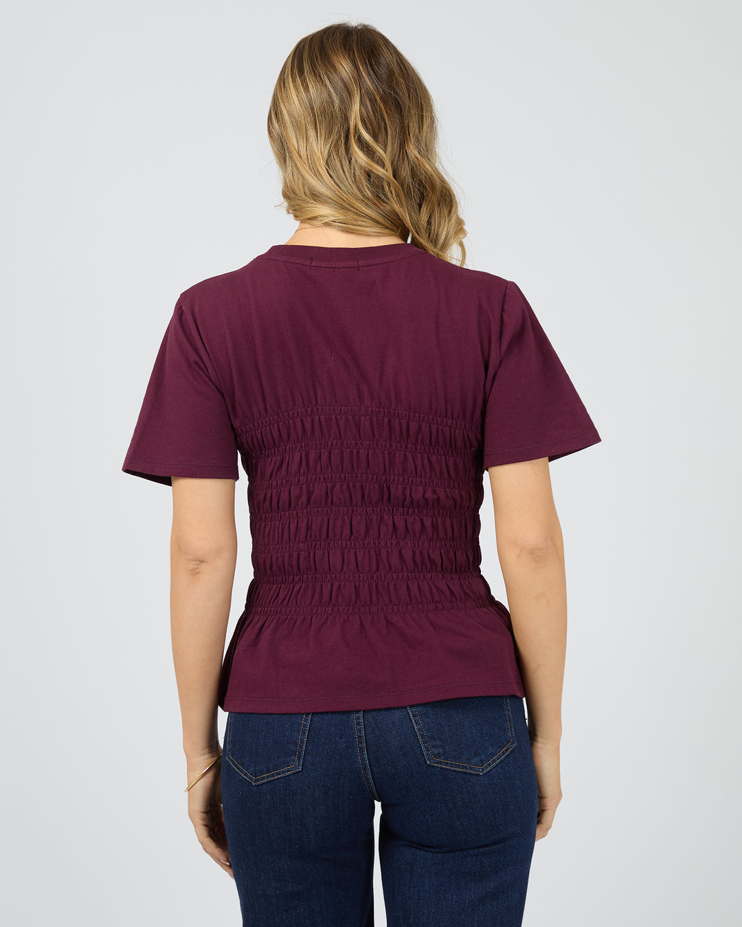 Lipa Ruched Top Wine