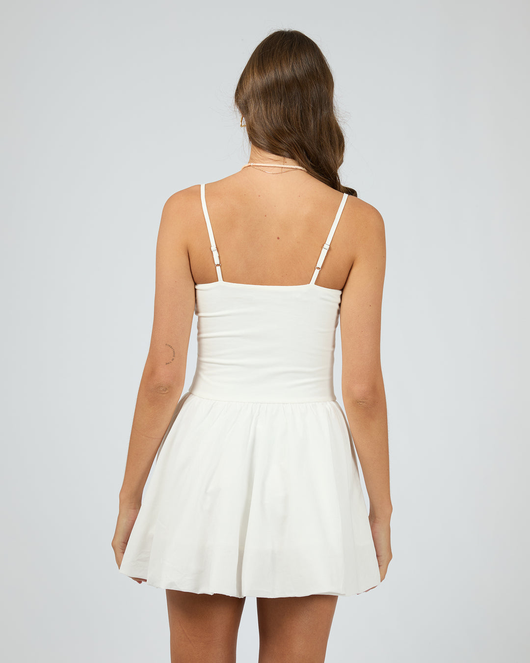 Nina Bubble Mini Dress Vintage White