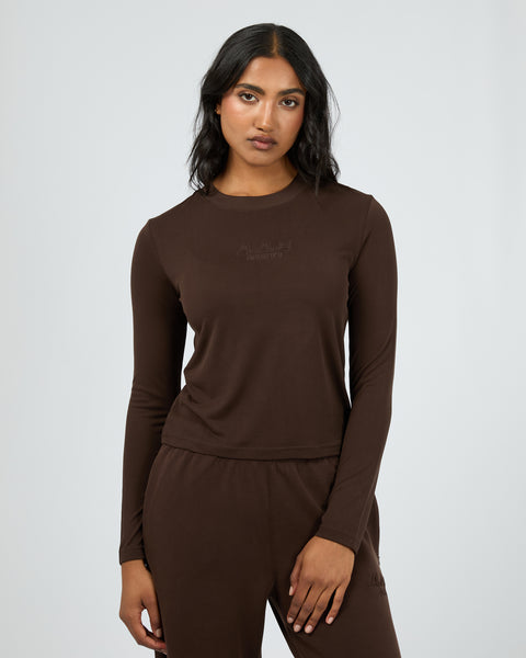 【激安大特価！】 Top Ls Active Luxe Brown Clothing Eve About All – トップス