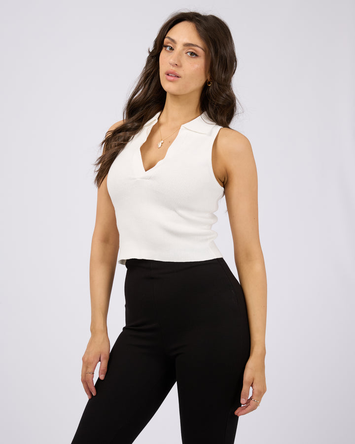 Carrie Knit Top Vintage White