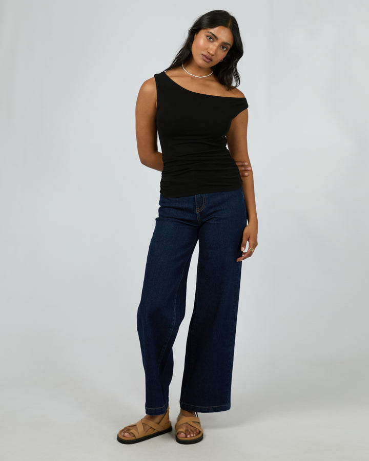 Kylie Off Shoulder Top Black