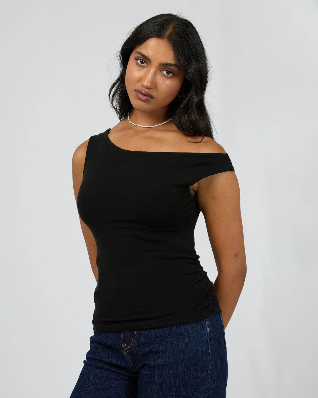 Kylie Off Shoulder Top Black
