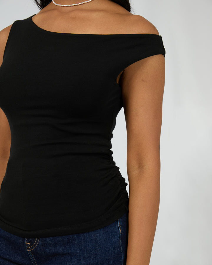 Kylie Off Shoulder Top Black