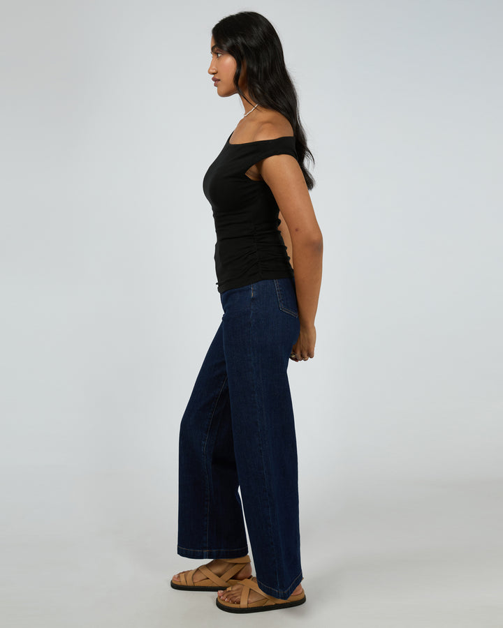 Kylie Off Shoulder Top Black