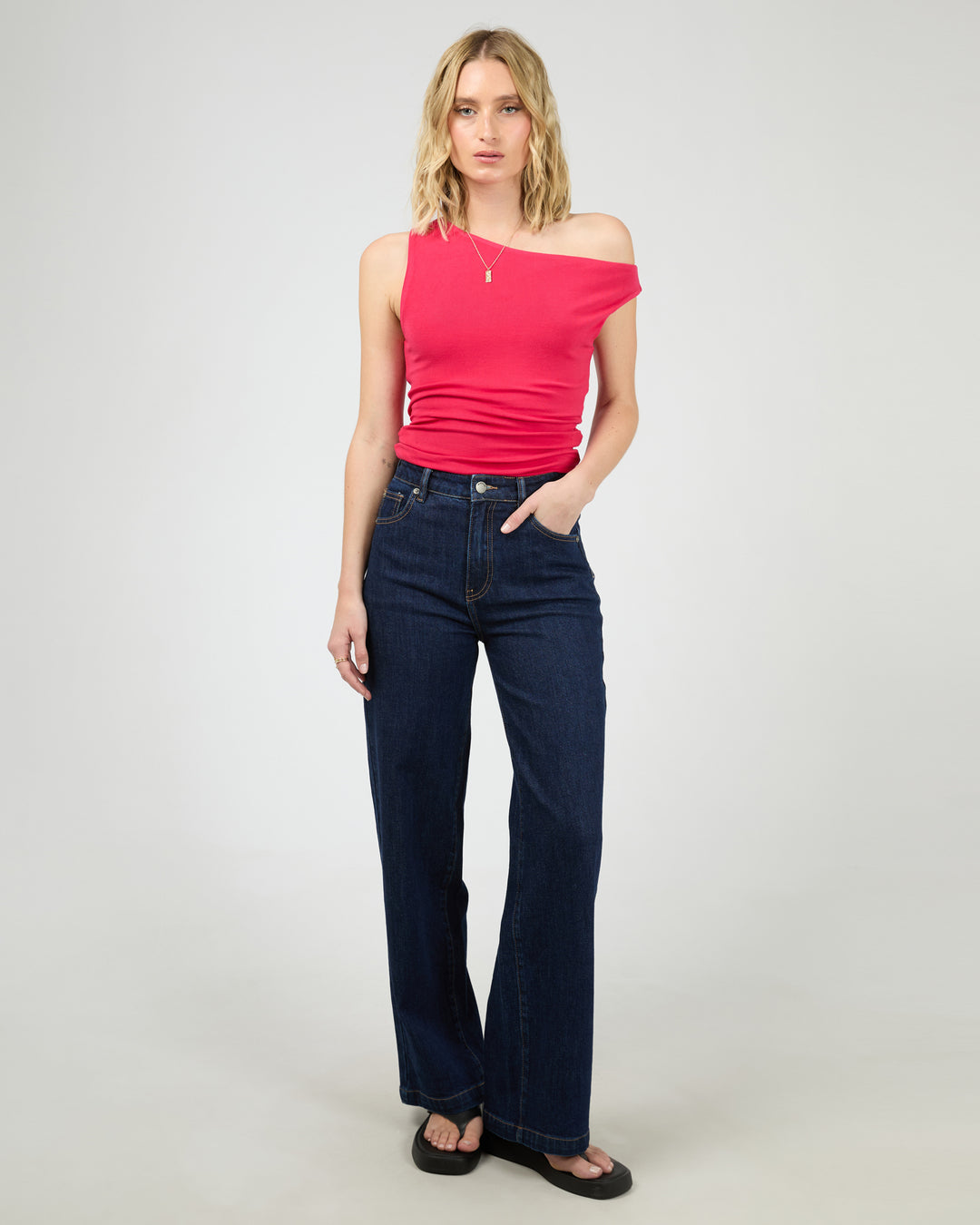 Kylie Off Shoulder Top Red