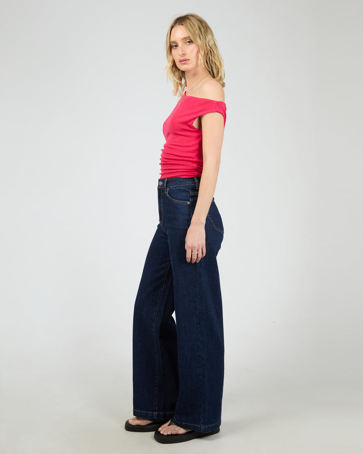 Kylie Off Shoulder Top Red