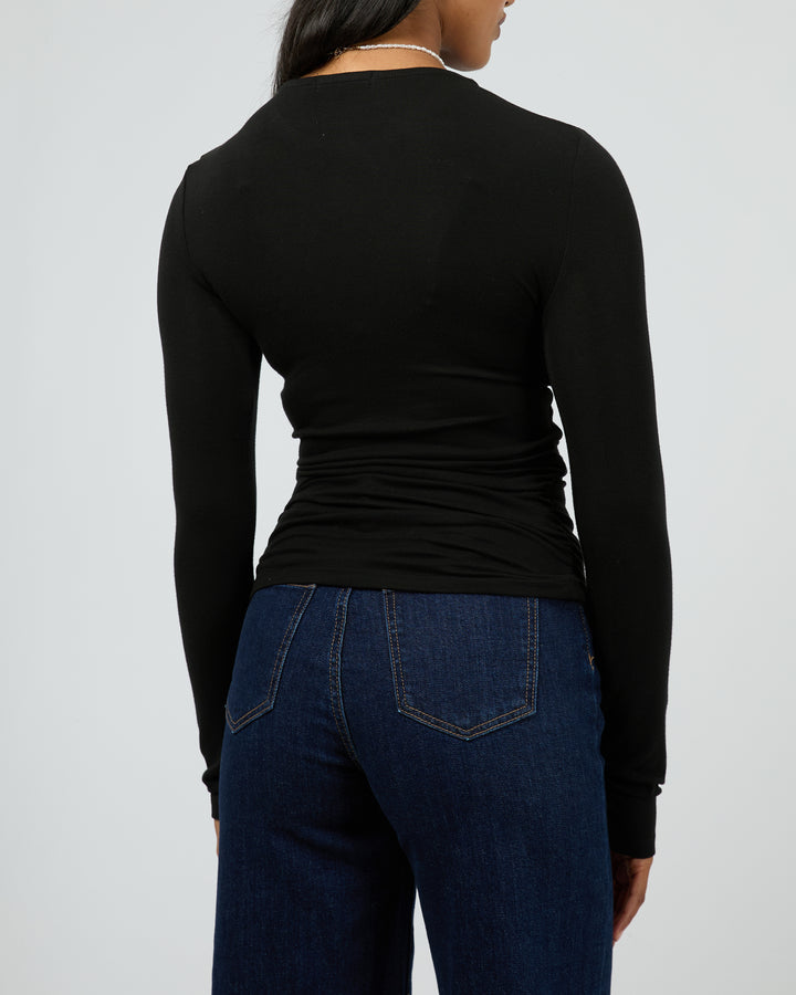 Kylie Long Sleeve Top Black
