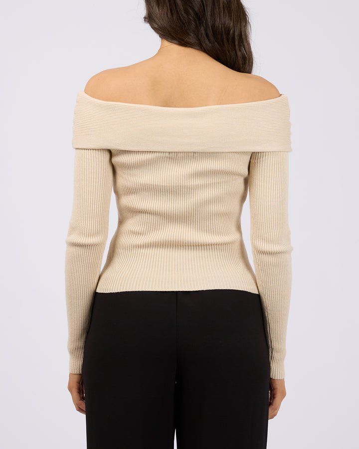 Sabine Off Shoulder Knit Natural