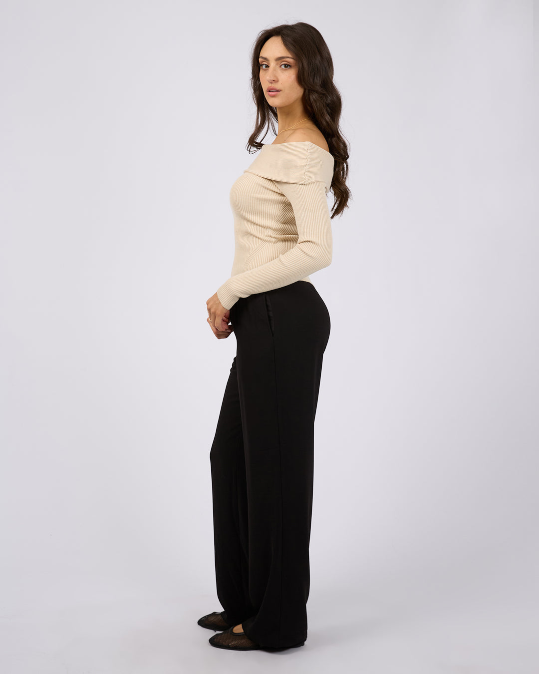 Sabine Off Shoulder Knit Natural