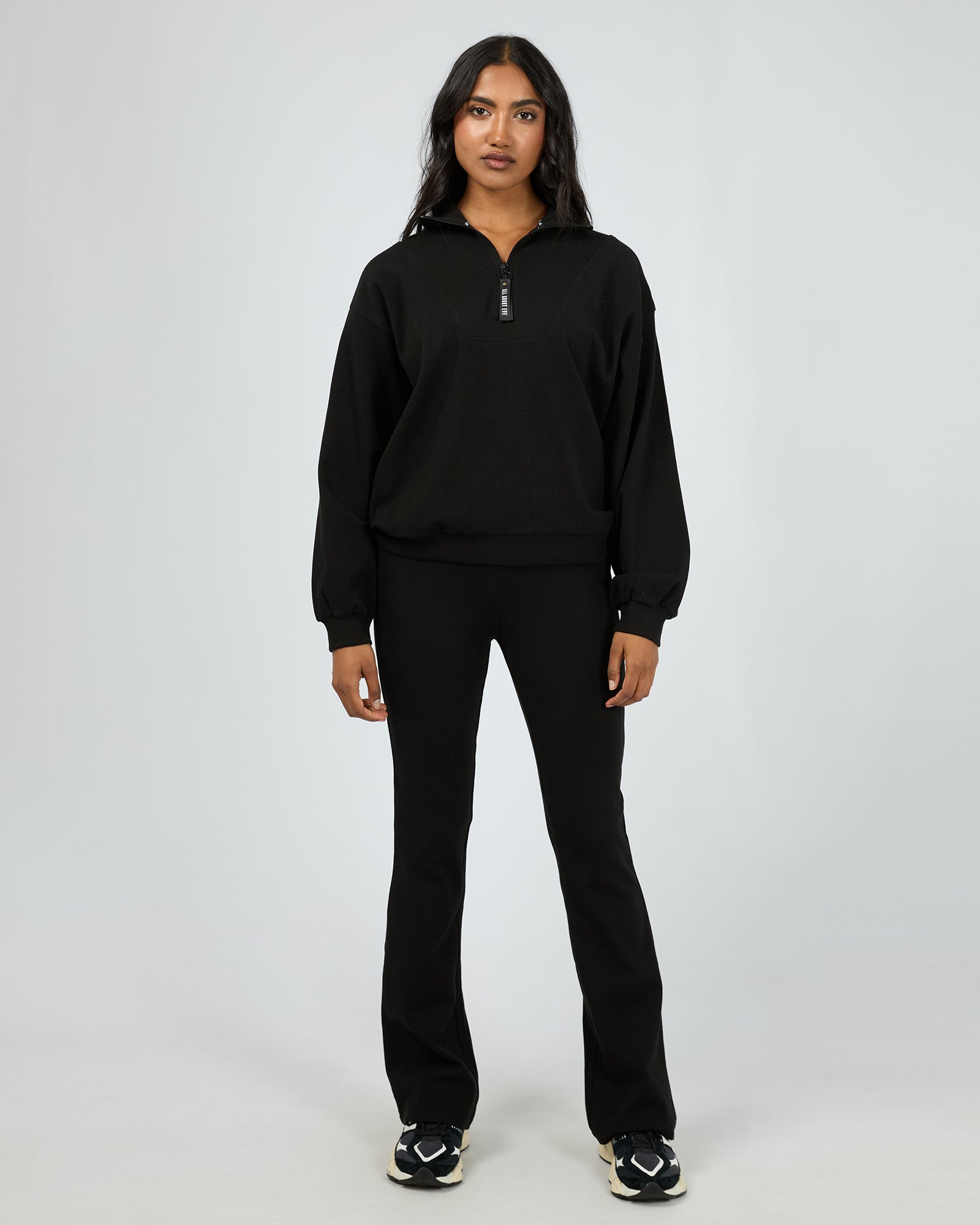 Balance 1/4 Zip Black – All About Eve Clothing