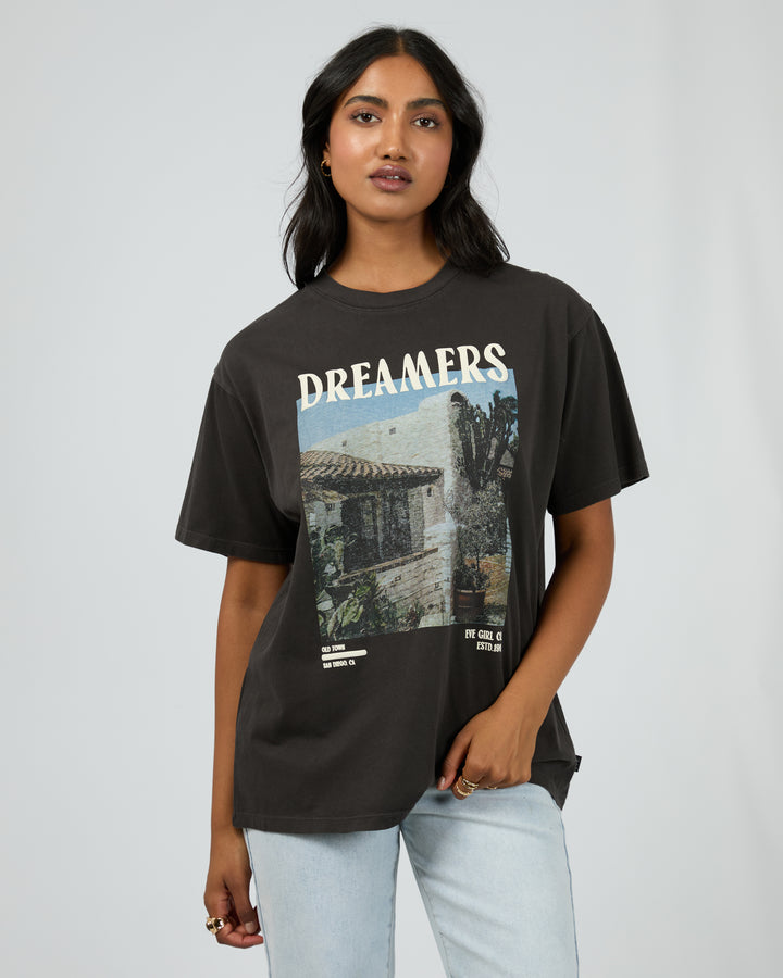 San Diego Dream Oversized Tee Washed Black