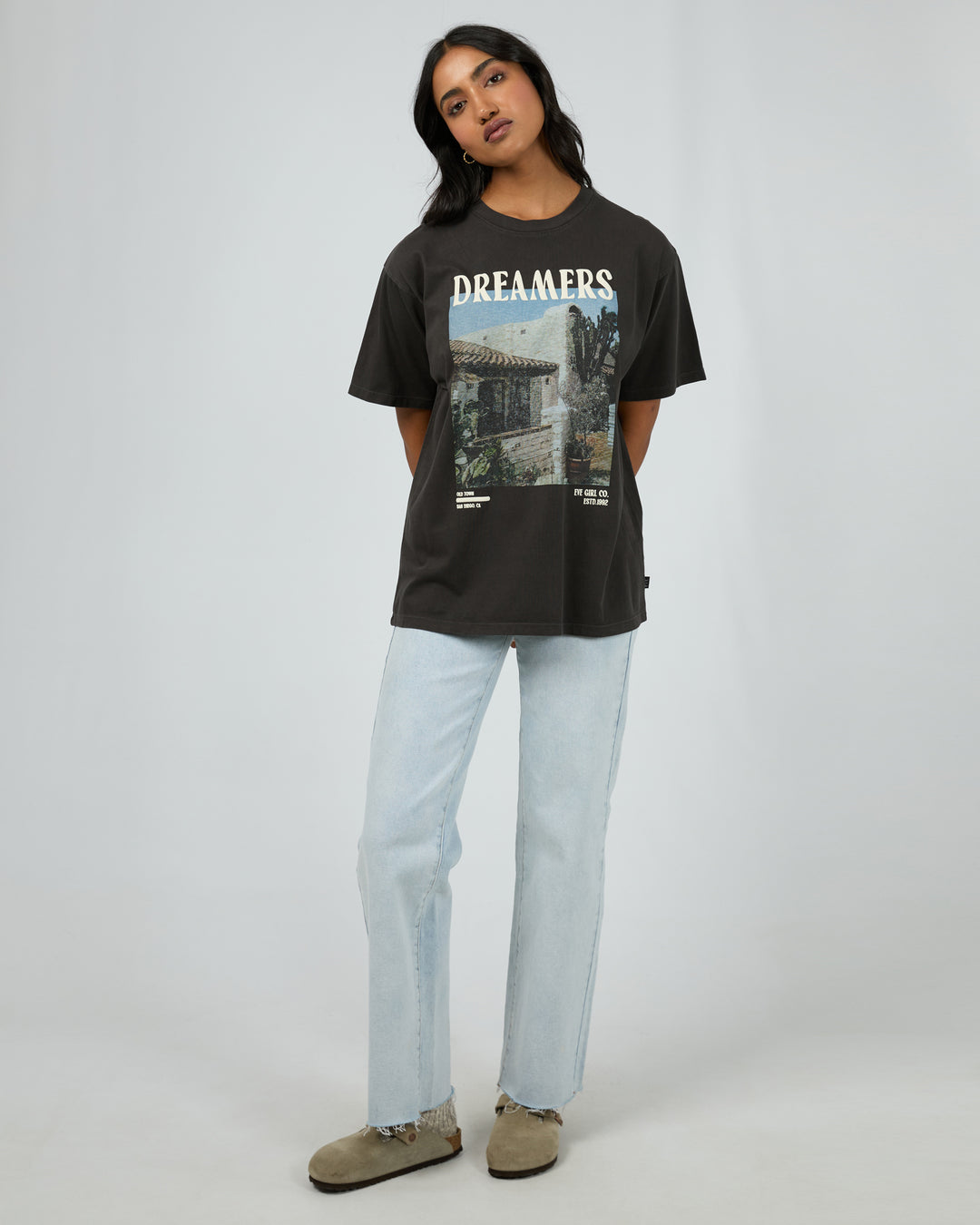 San Diego Dream Oversized Tee Washed Black