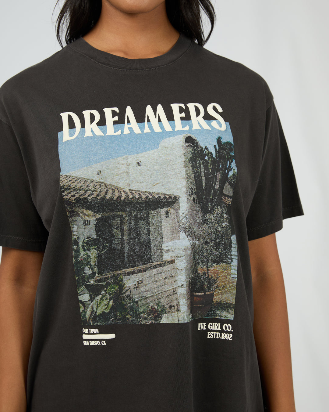 San Diego Dream Oversized Tee Washed Black