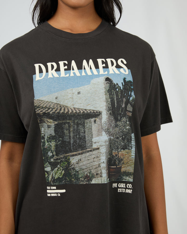 San Diego Dream Oversized Tee Washed Black