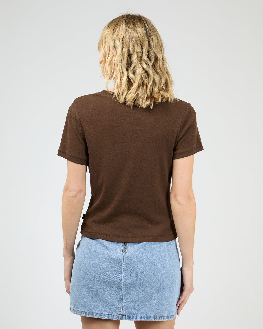 Clover Baby Tee Brown