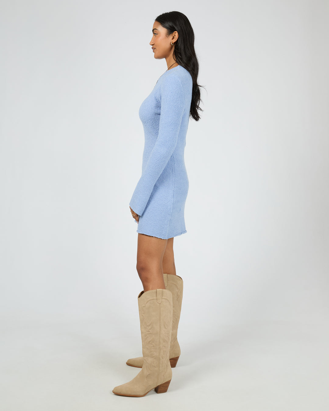 River Knit Mini Dress Vintage Blue All About Eve Clothing River Knit Mini Dress Vintage Blue All About Eve Clothing