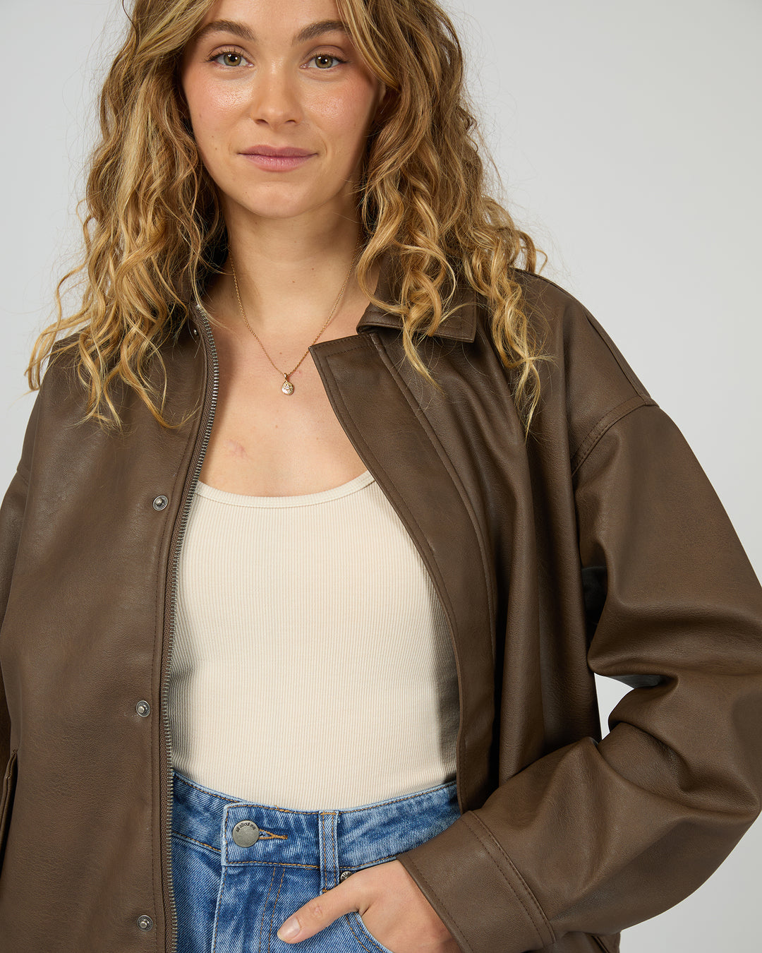 Alba Pu Bomber Brown