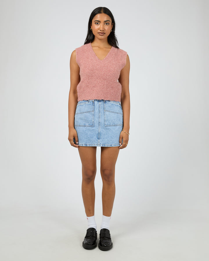 Leah Knit Vest Quartz Pink