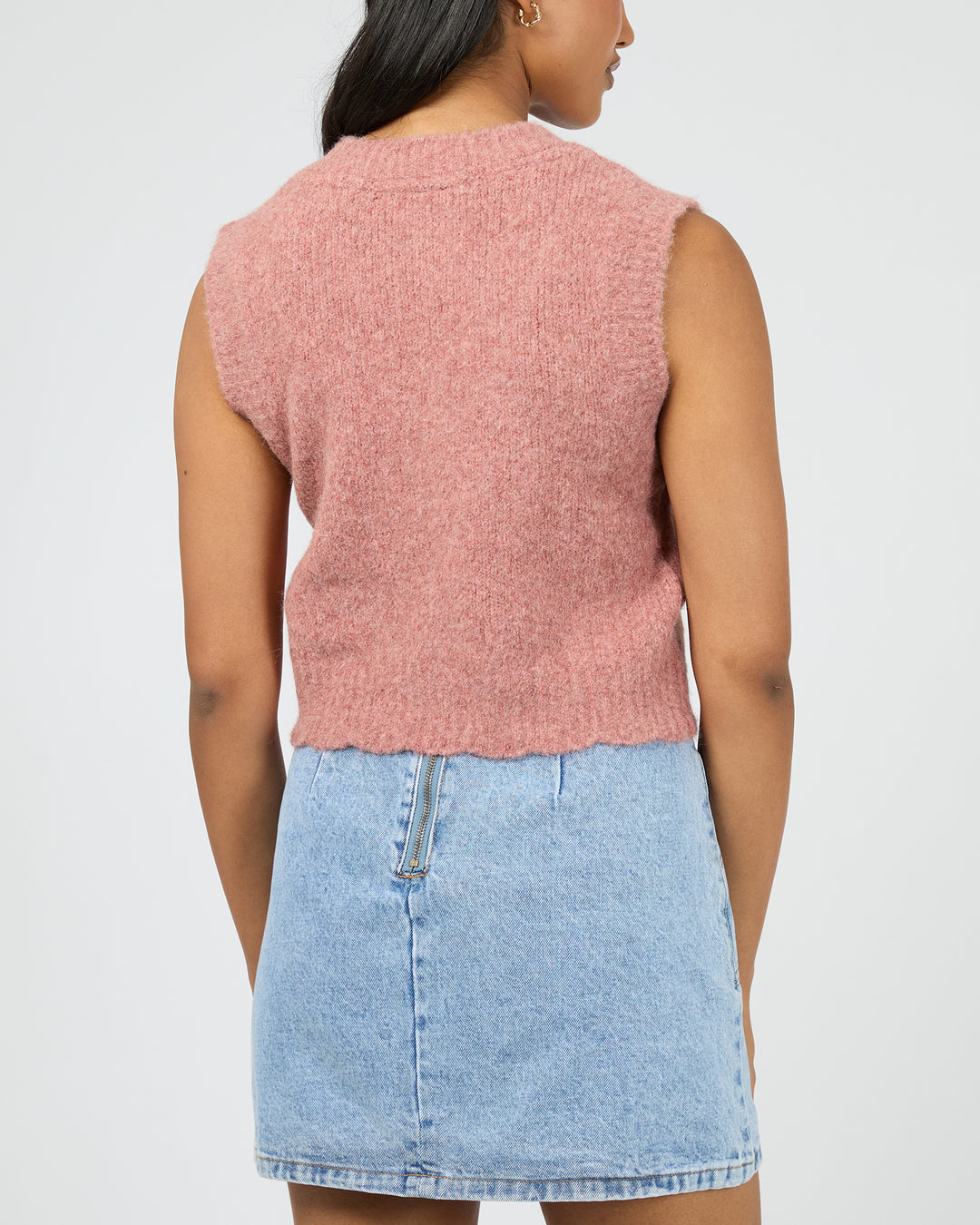 Leah Knit Vest Quartz Pink