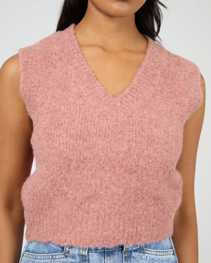 Leah Knit Vest Quartz Pink